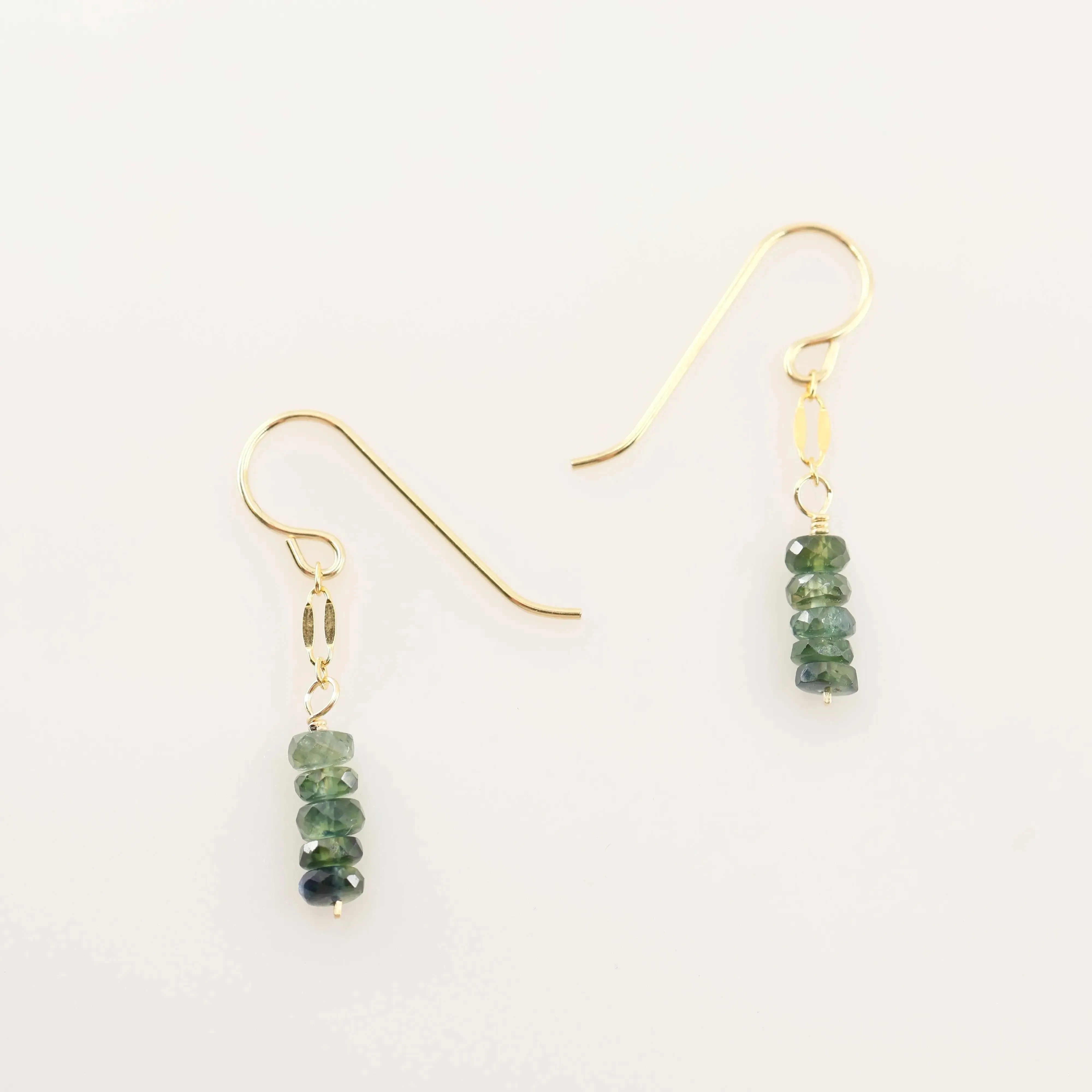 Tiny Australian Sapphire Stack Earrings