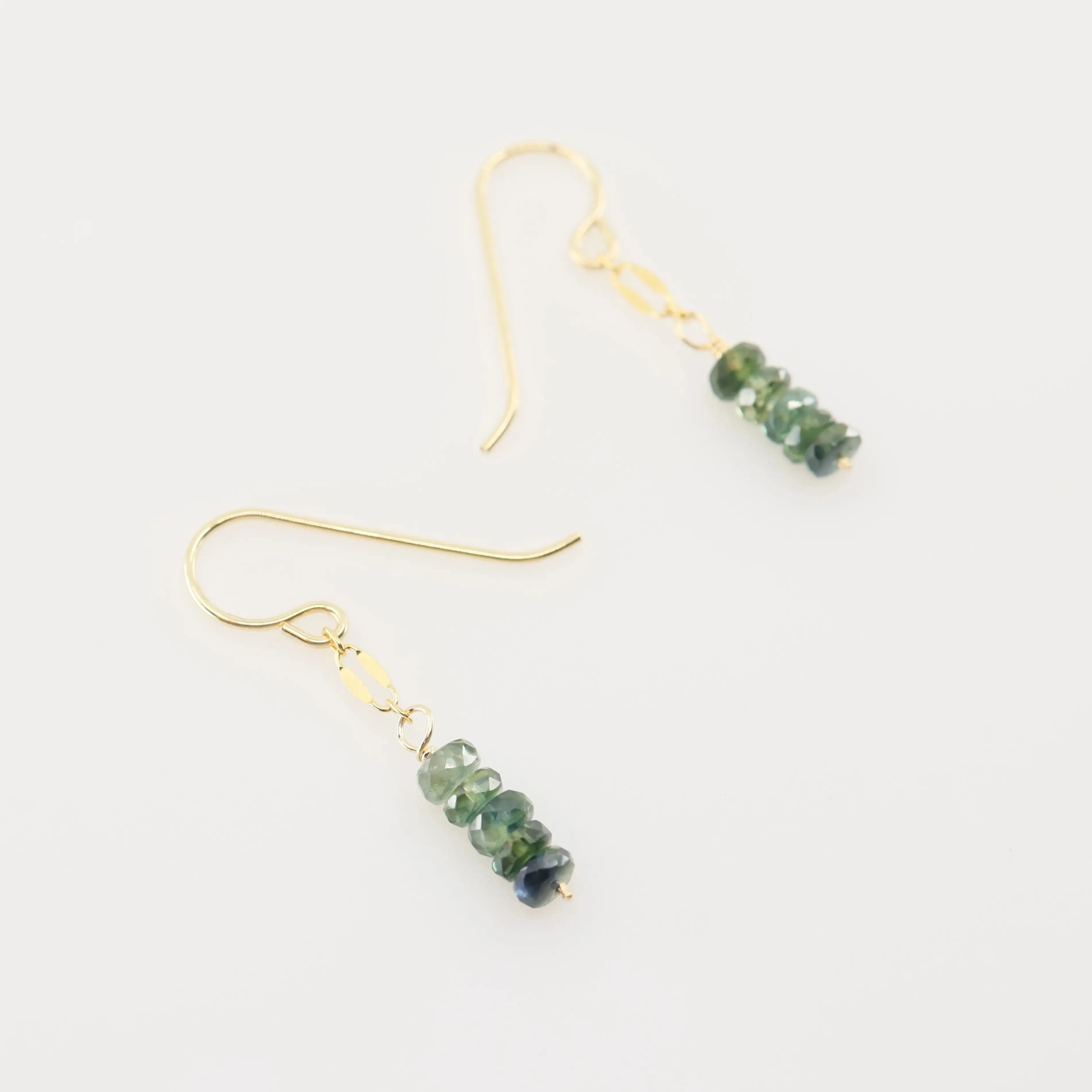 Tiny Australian Sapphire Stack Earrings
