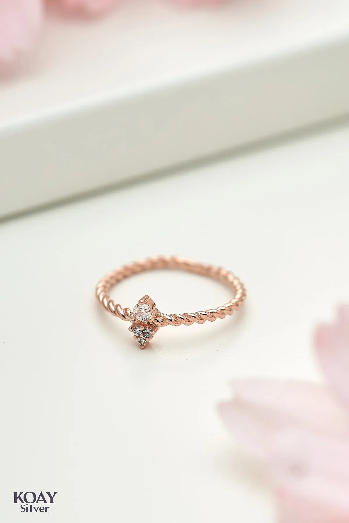 Tiny SIiver Zircon Ring