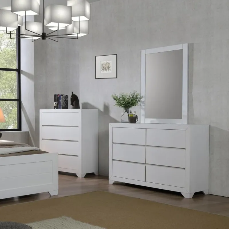 Zircon Dressing Table Mirror in White
